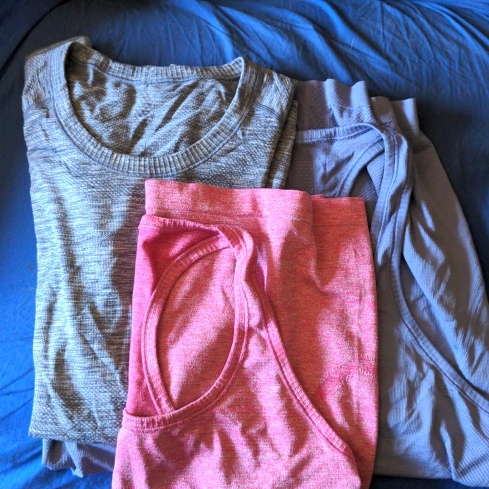 3 Lululemon shirt and tanks